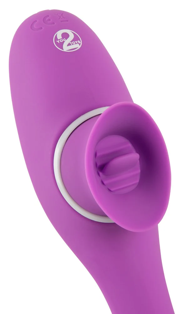 2 Funktion Vibrator Med Tunga - 22 cm - Image 4