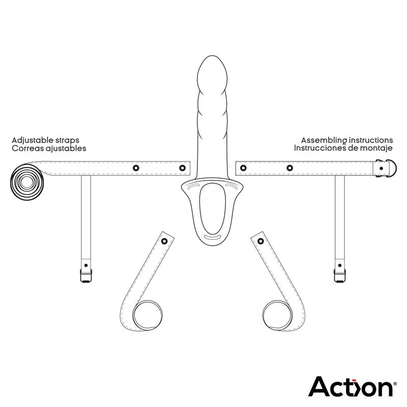 Action Strap-On med Hollow Dildo - Image 5