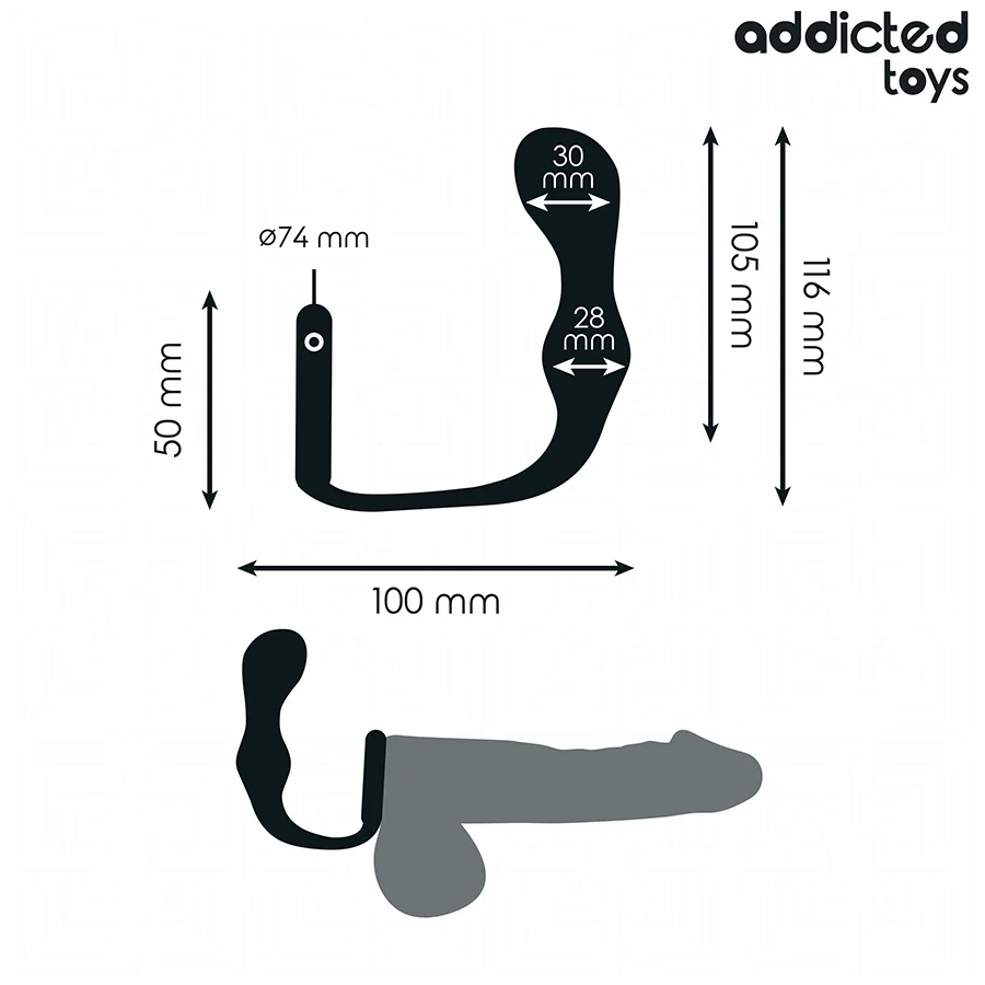 Analplugg med Penisring 3 cm - Image 3