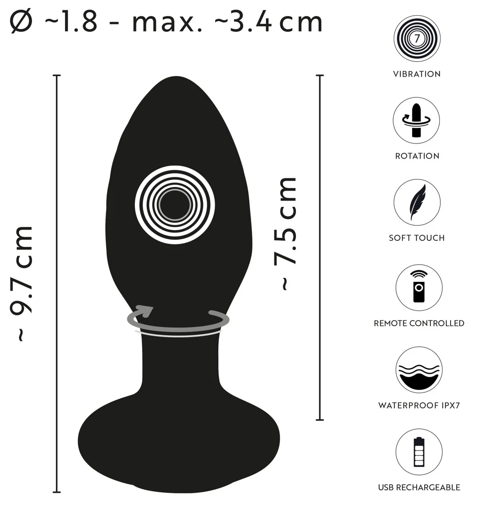 ANOS RC Roterande Buttplug - Image 9