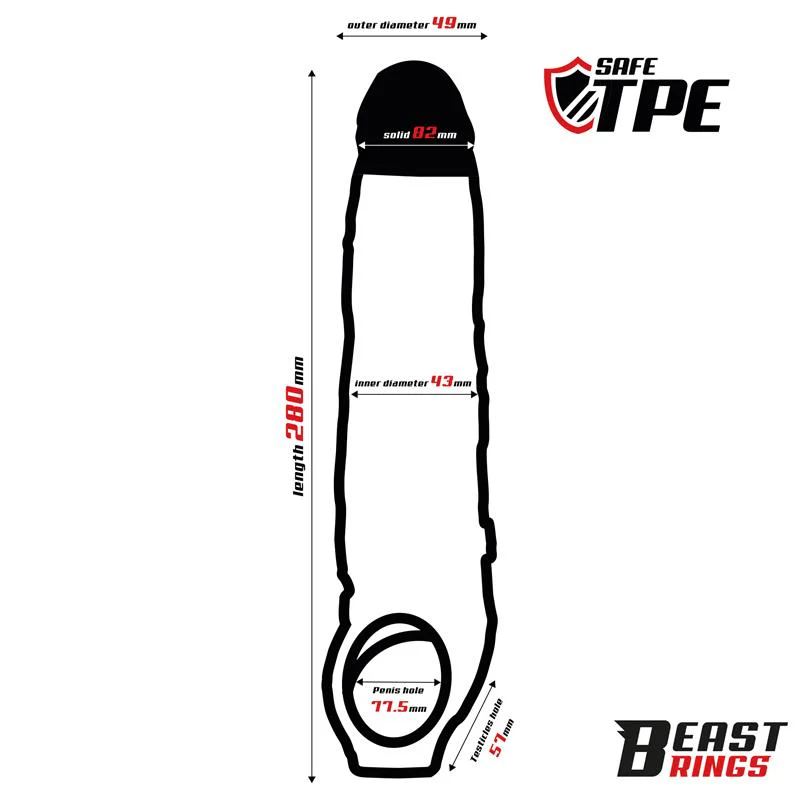 Beast Rings Penis Sleeve 28 cm - Image 4