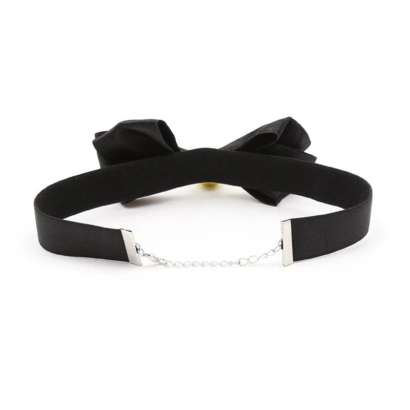 Black Bow BDSM Collar - Image 2