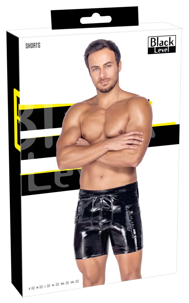 Black Level Vinylshorts med Fickor - Image 7
