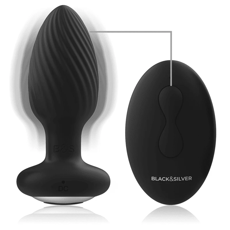 Black&Silver Wells Fjärrstyrd Buttplug - Image 2