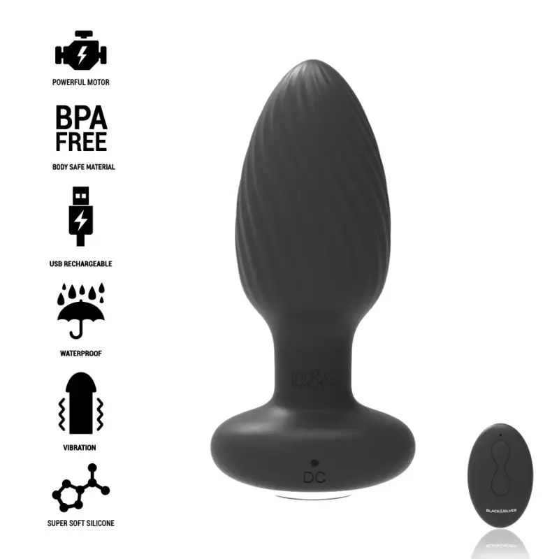 Black&Silver Wells Fjärrstyrd Buttplug - Image 6