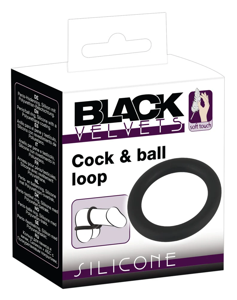 Black Velvet Cock & Ball Loop - Image 5