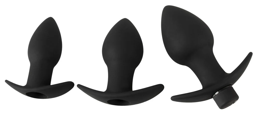 Black Velvets 3-Delat Buttplugset - Image 3