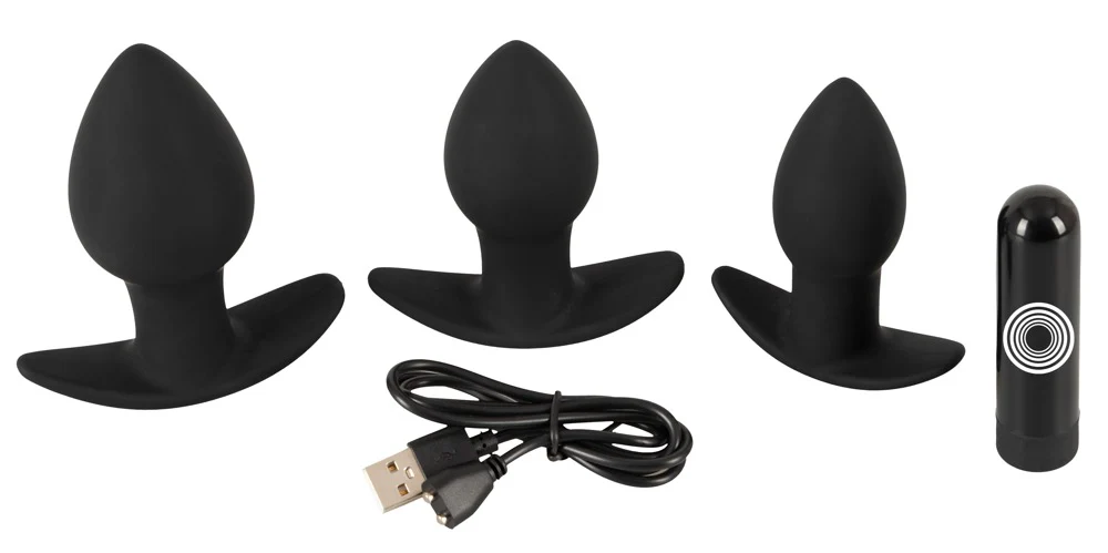Black Velvets 3-Delat Buttplugset - Image 5