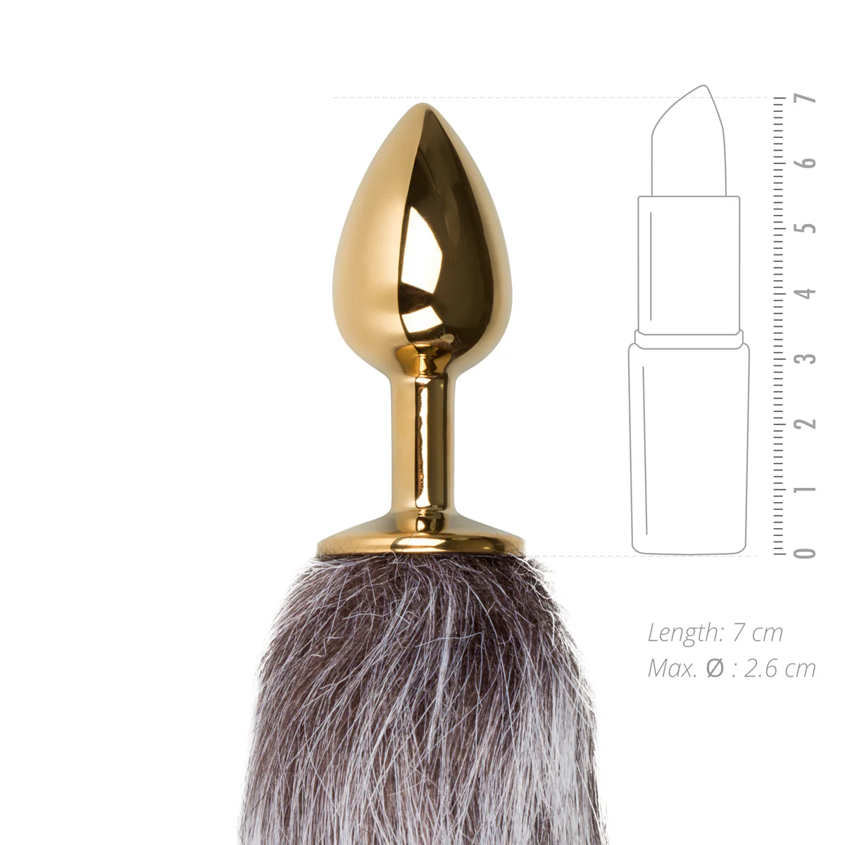 Buttplugg med svans guld (small) - Image 3