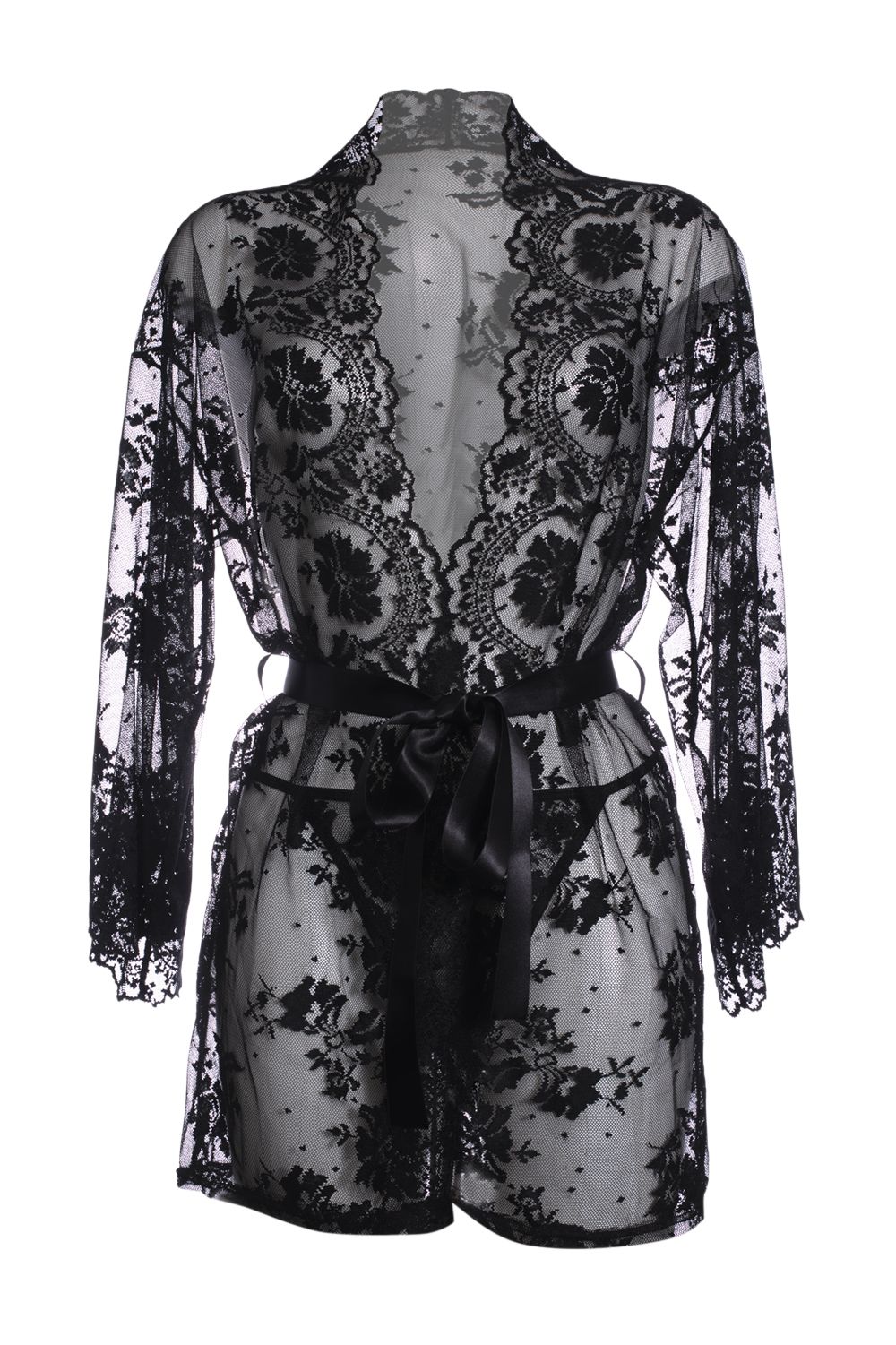 Christine Lace Kimono Black - Image 3