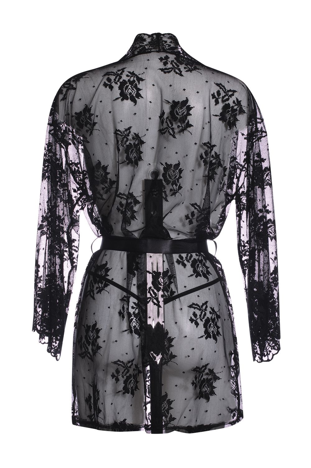 Christine Lace Kimono Black - Image 4