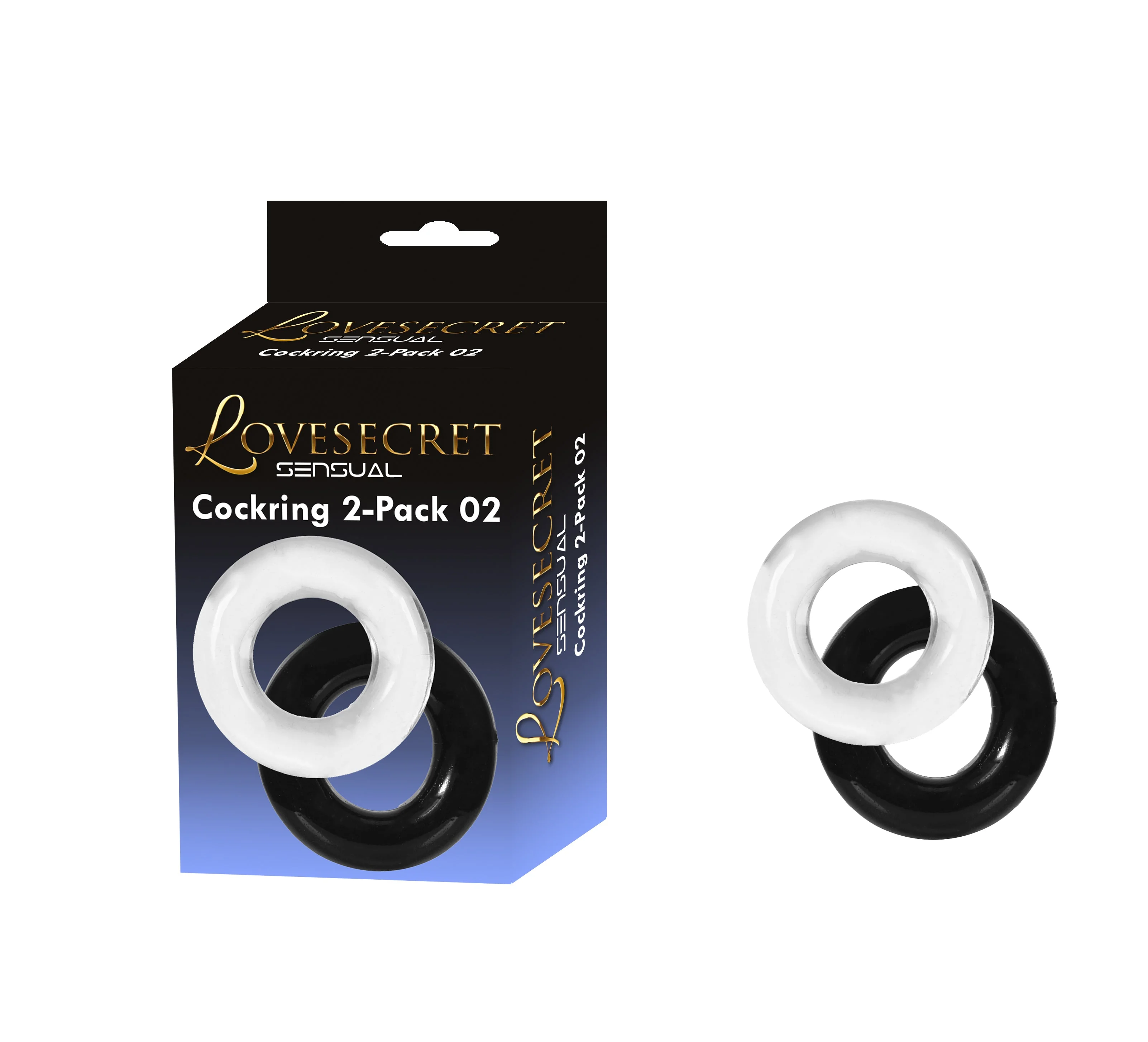 Cockring Duo Clear/Black