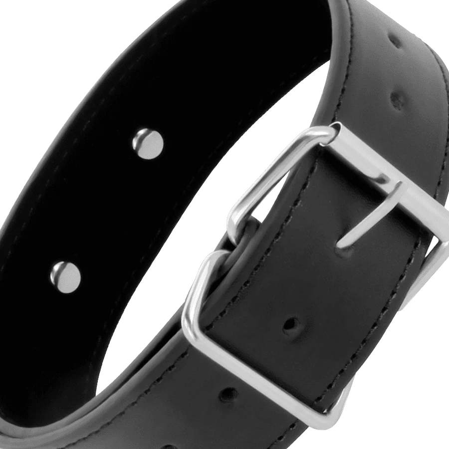 Darkness Halsband med Läderkoppel - Image 3