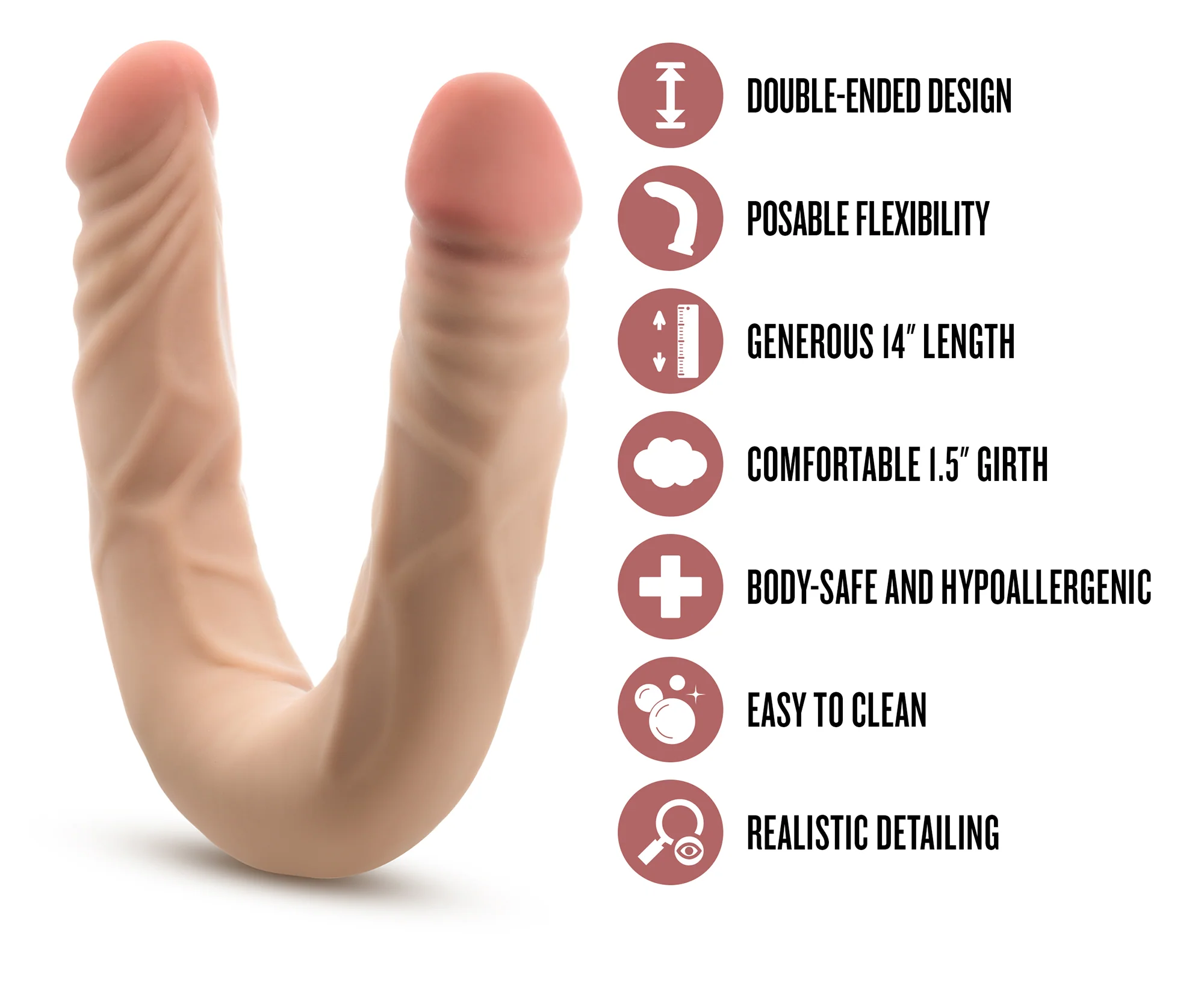 Dr Skin Posable Dubbeldildo 35 cm - Image 12