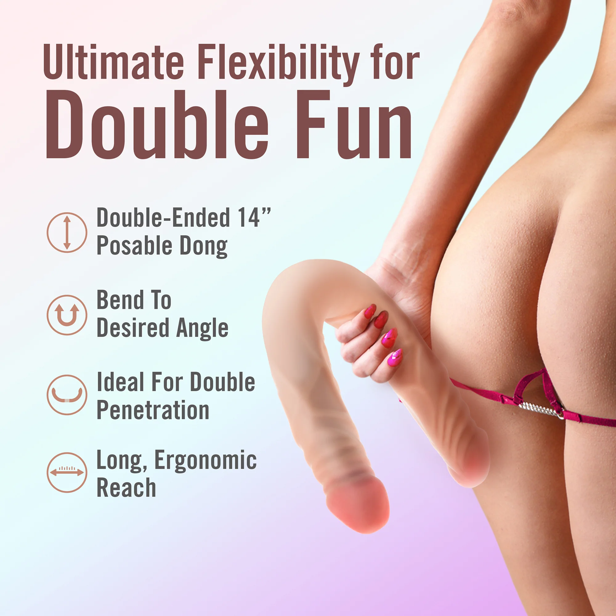 Dr Skin Posable Dubbeldildo 35 cm - Image 5