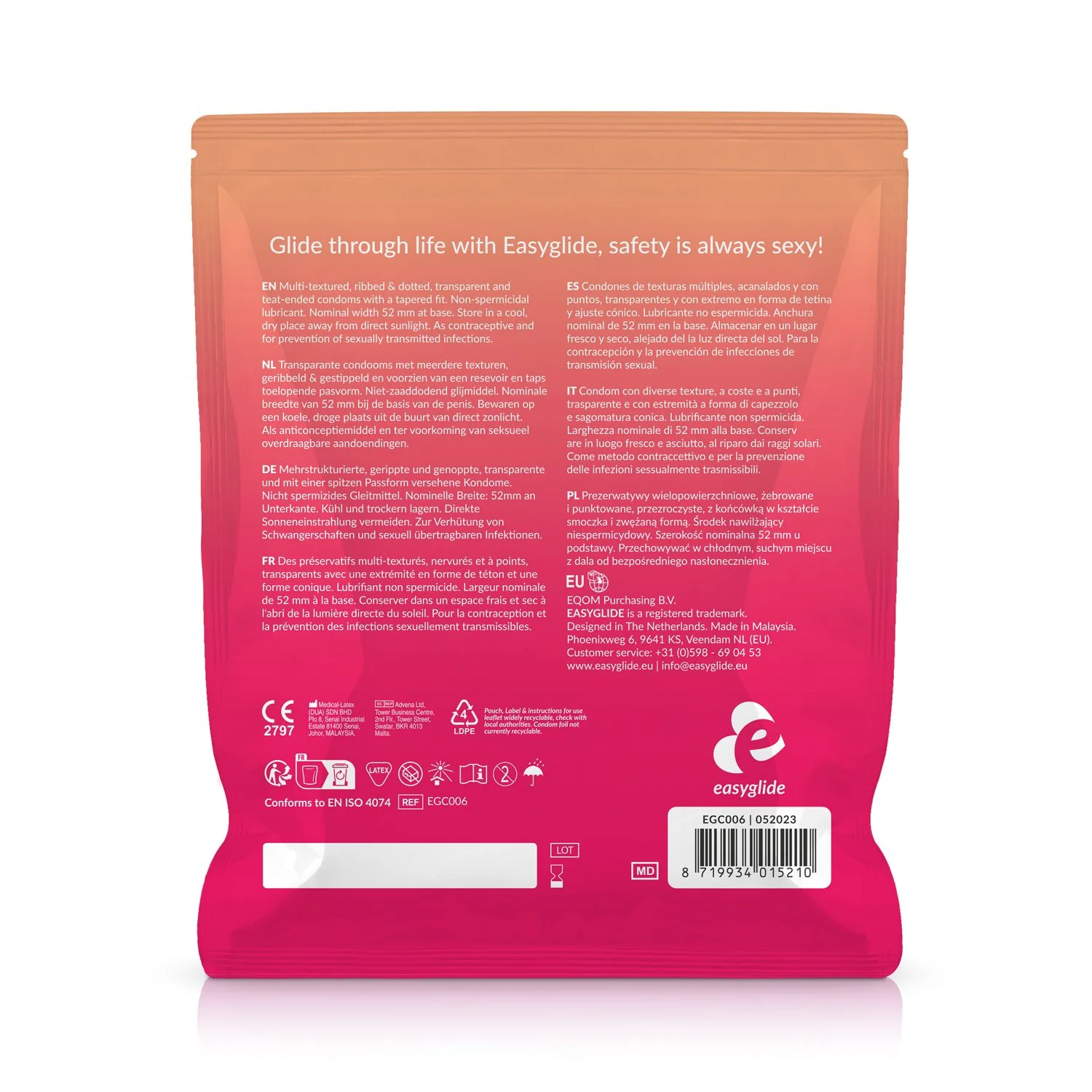 EasyGlide Ribs & Dots Kondomer 40-pack - Image 4