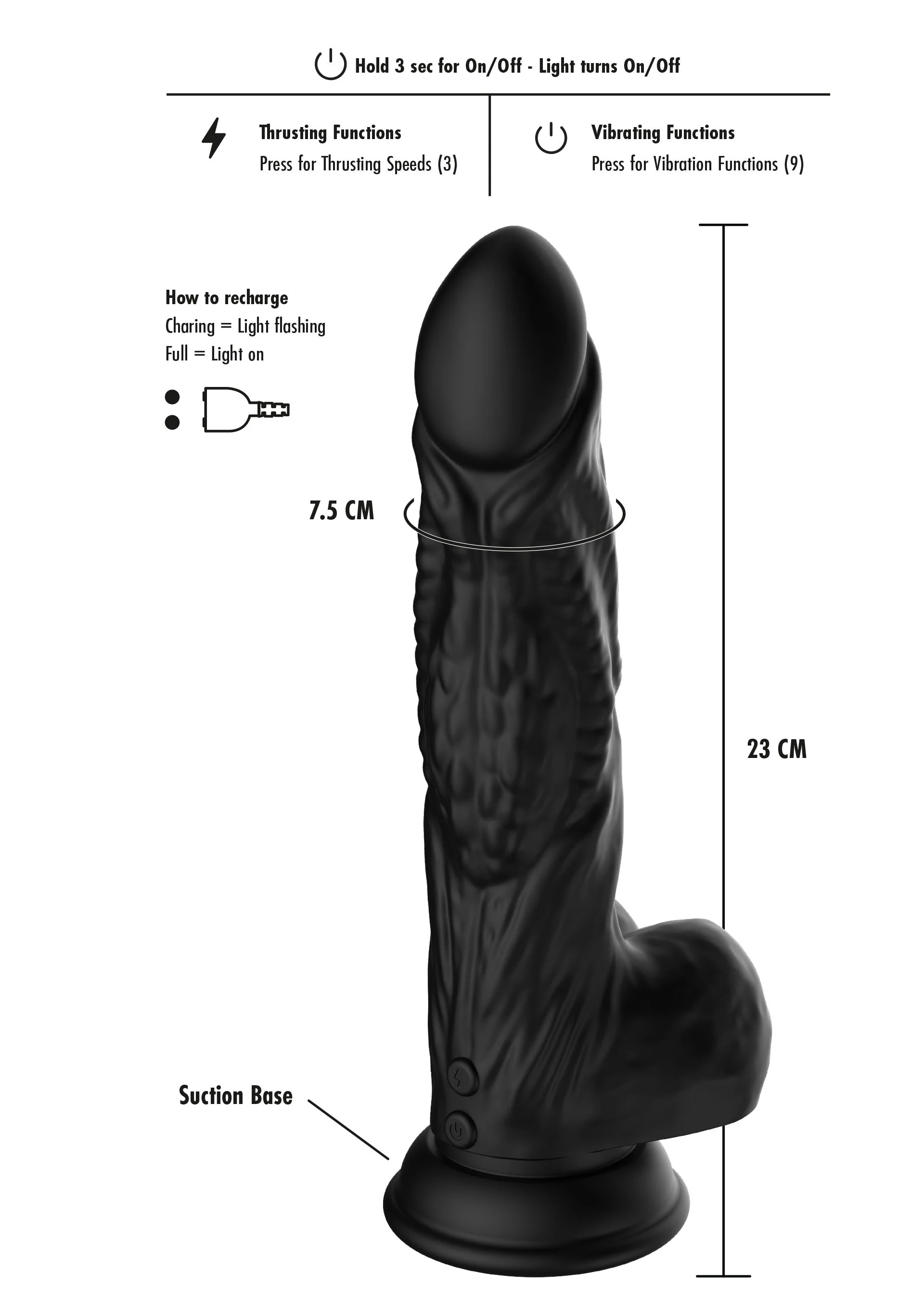 Extreme Vibrating Raptor Dildo - Image 3