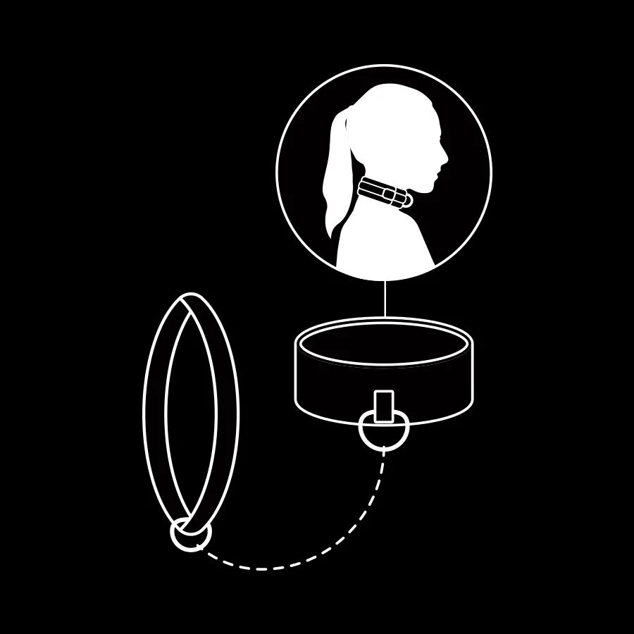 Fetish Neoprene Halsband & Koppel - Image 3