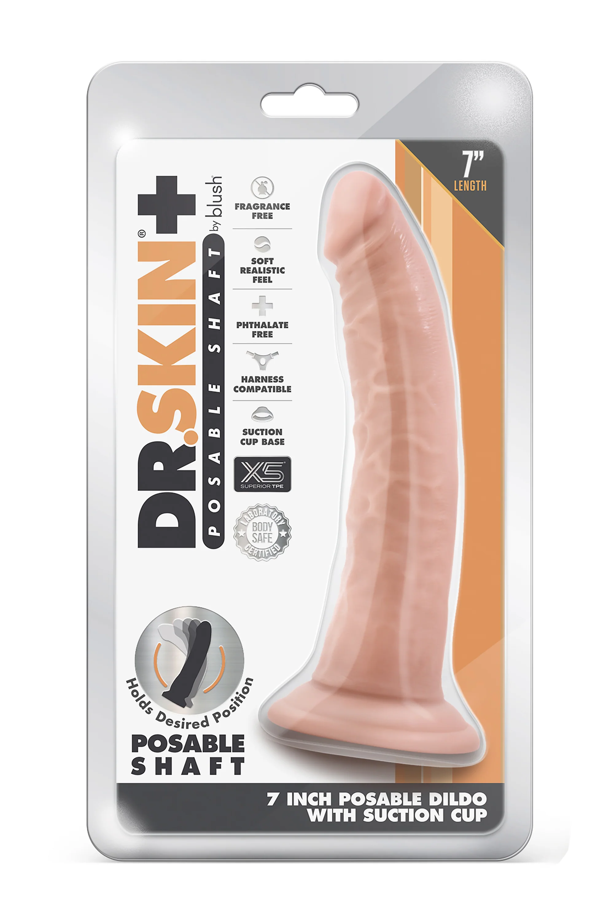 Formbar Dildo Med Trippeldensitet 19 cm - Image 7