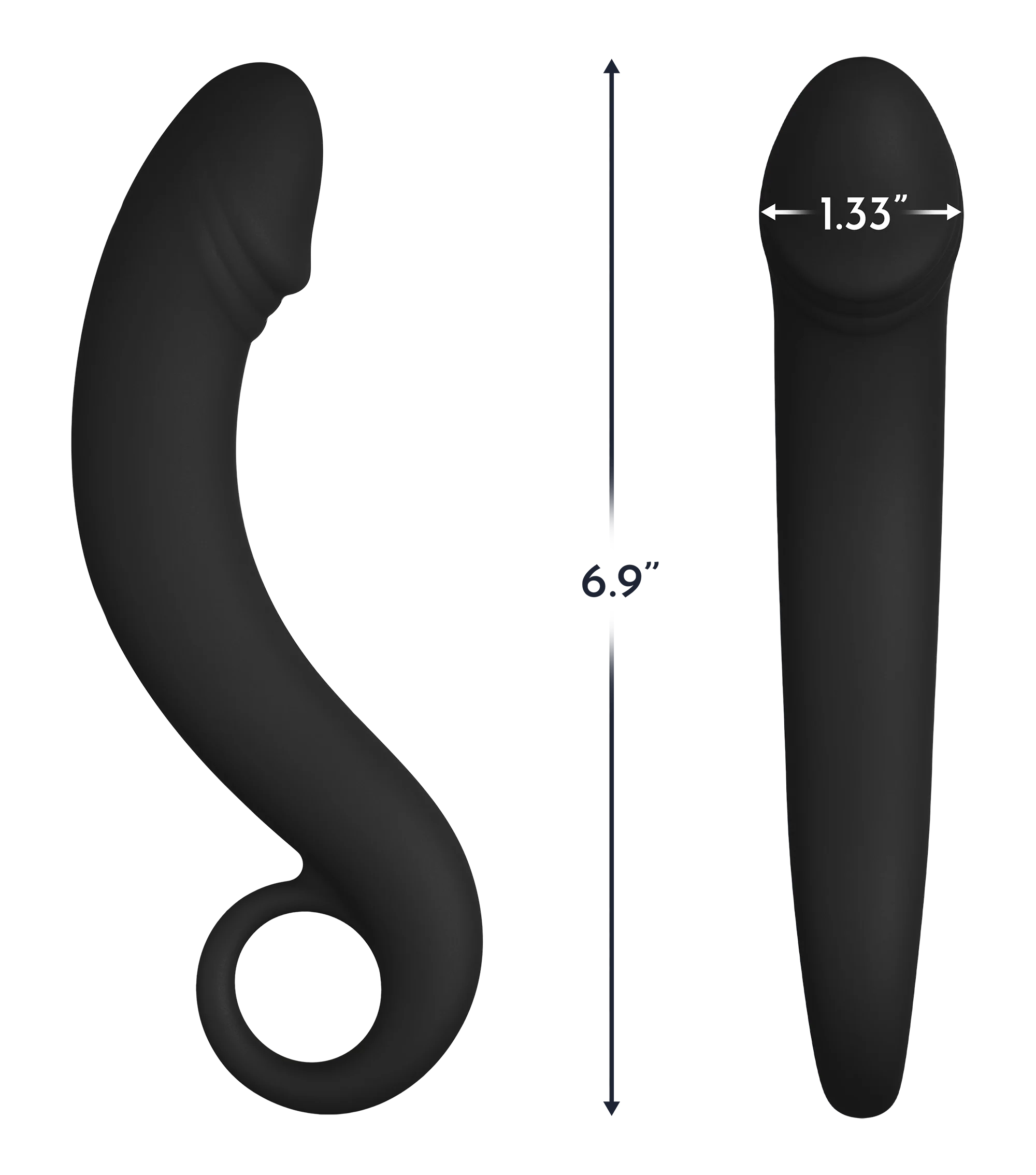 Forto F-19 Böjd Dildo Svart - Image 4