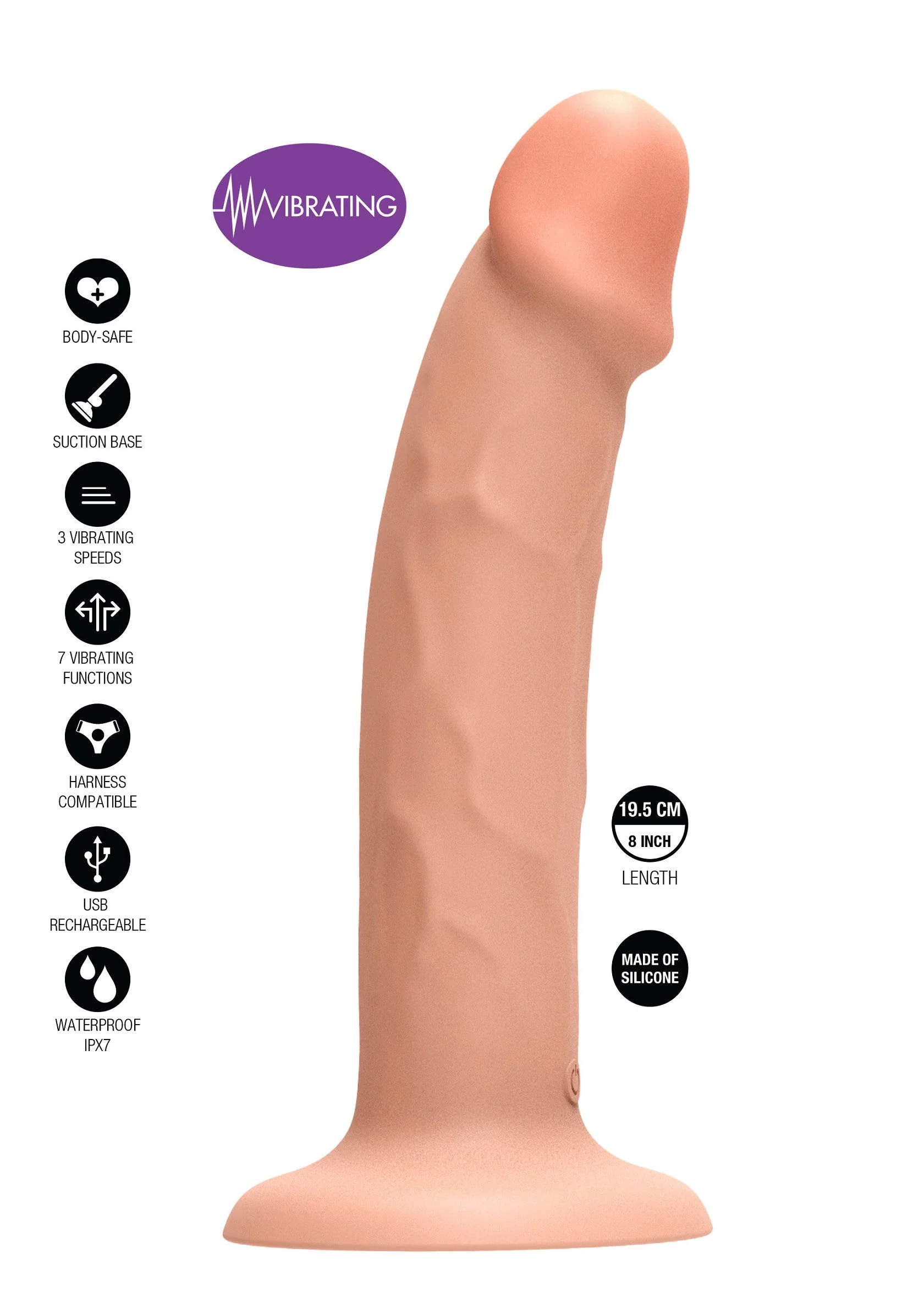 Get Real TOYJOY Vibrator 19 cm - Image 6