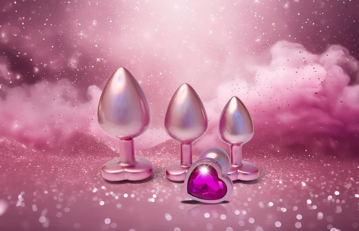 Gleaming Love Pearl Pink Buttplug Set - Image 3