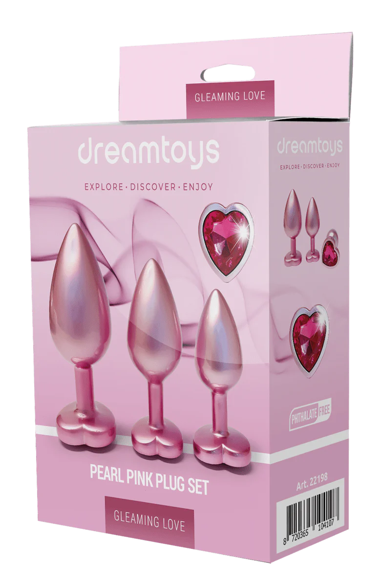 Gleaming Love Pearl Pink Buttplug Set - Image 7