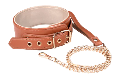 Halsband med Kedja Cognac