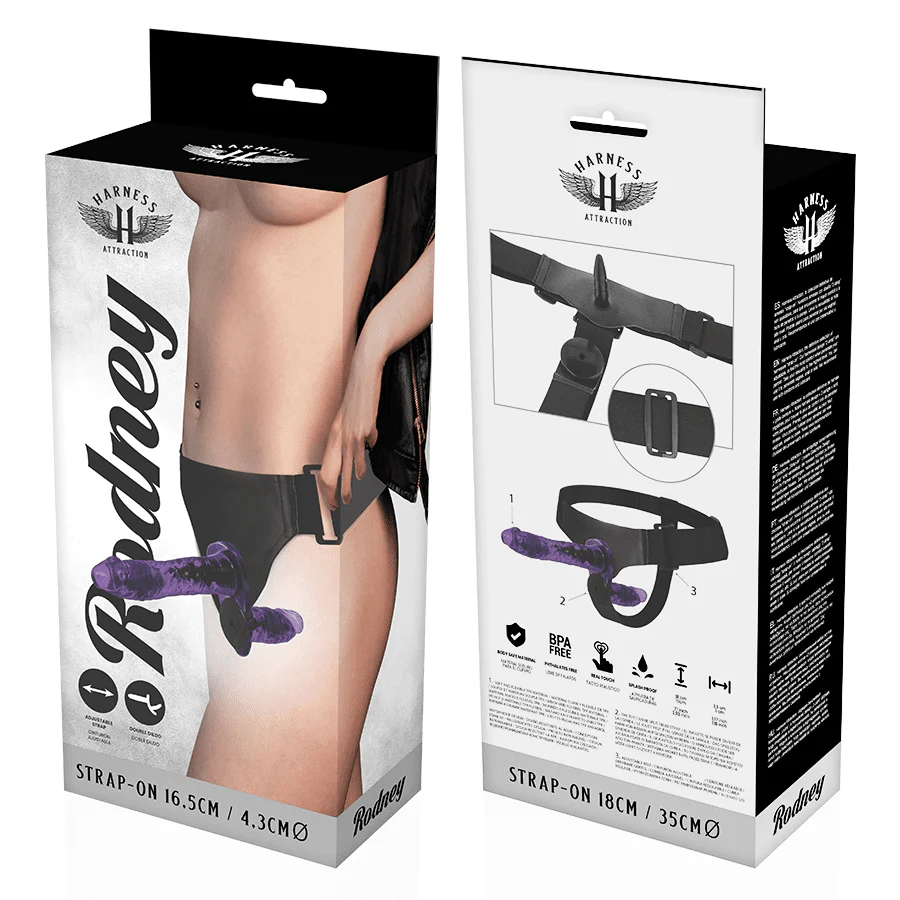 Harness - Dubbel Strap-On Med Vibrationer - Image 8