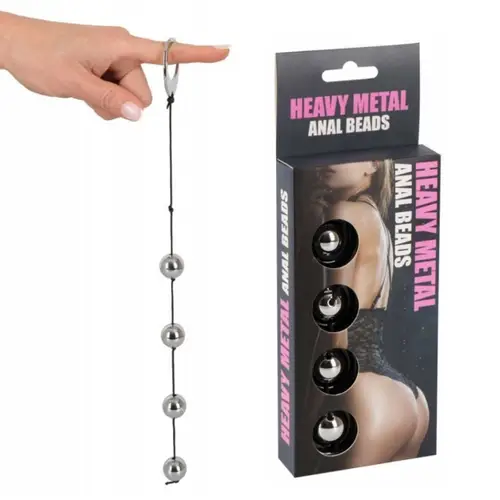 Heavy Metal Anal Beads 35 cm