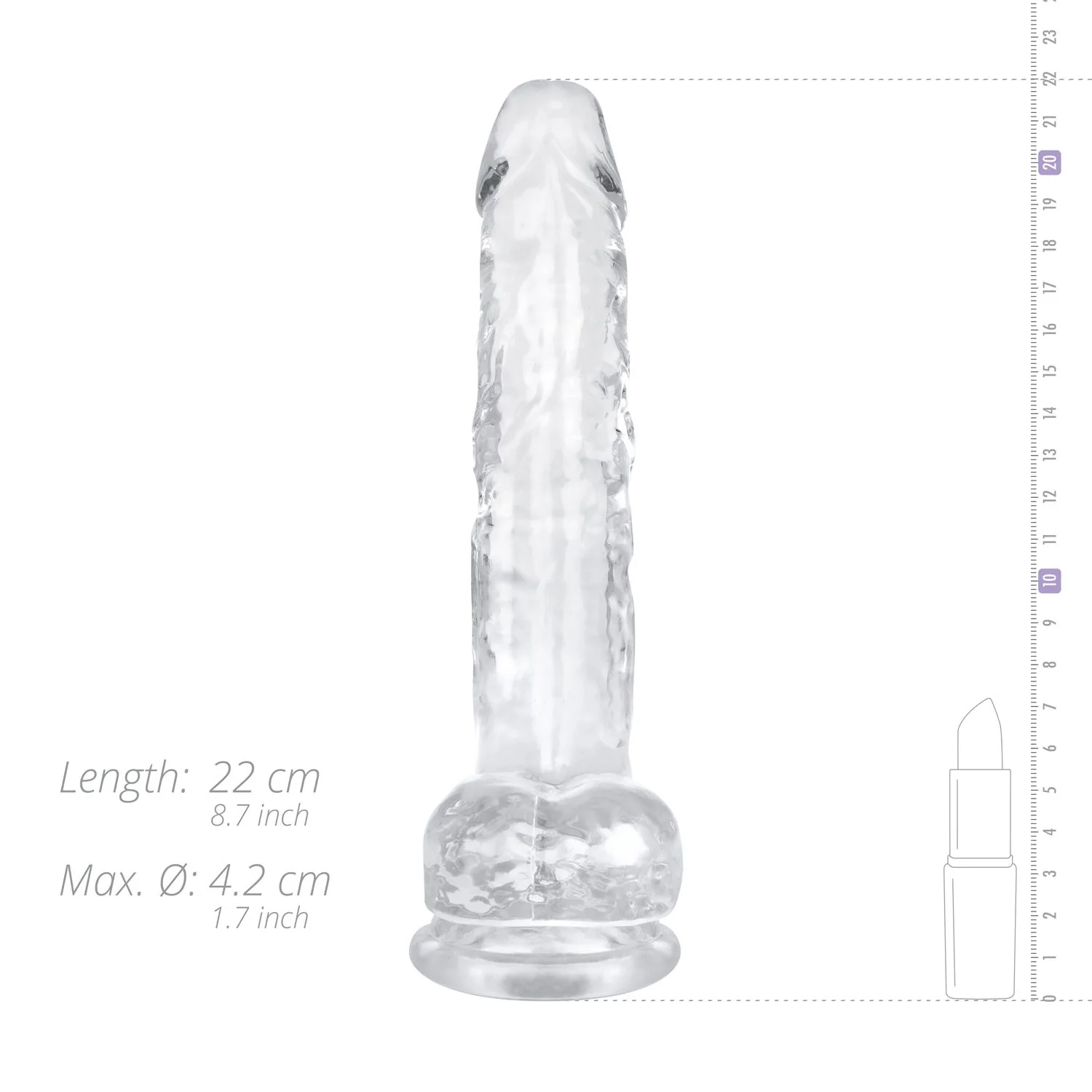 Jelly Dildo 19 cm Med Pung - Image 4