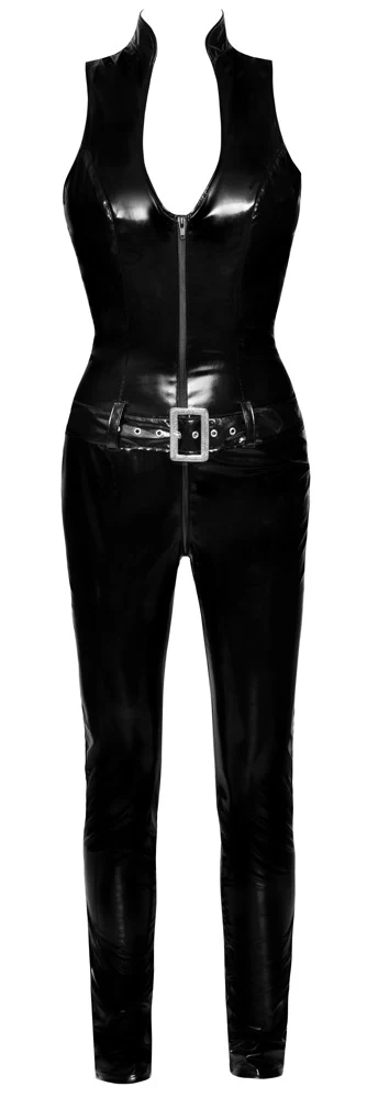 Jumpsuit i Glansigt Vinyl - Image 7