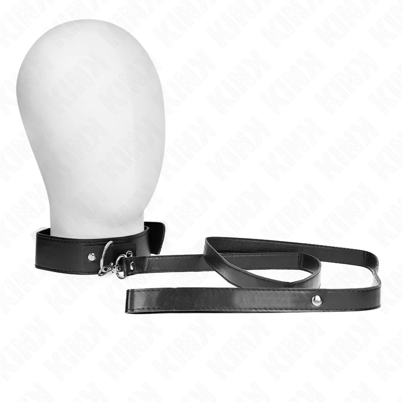 KINK Halsband med Koppel Svart - Image 4