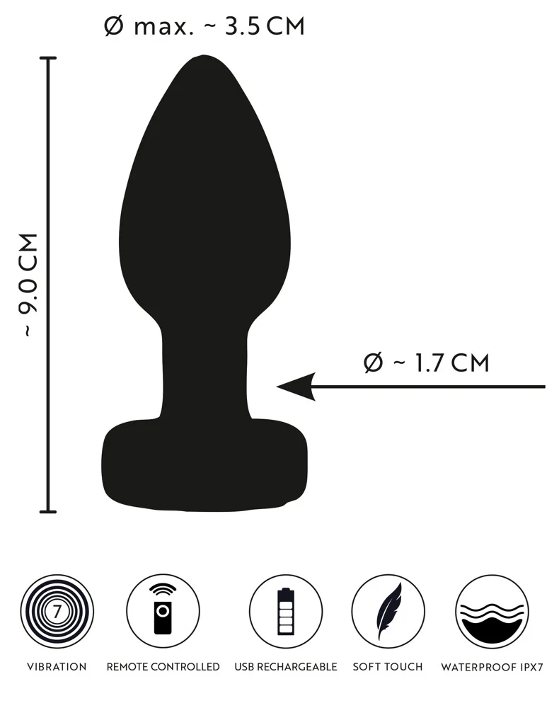 LED Buttplug med Vibration - Image 11