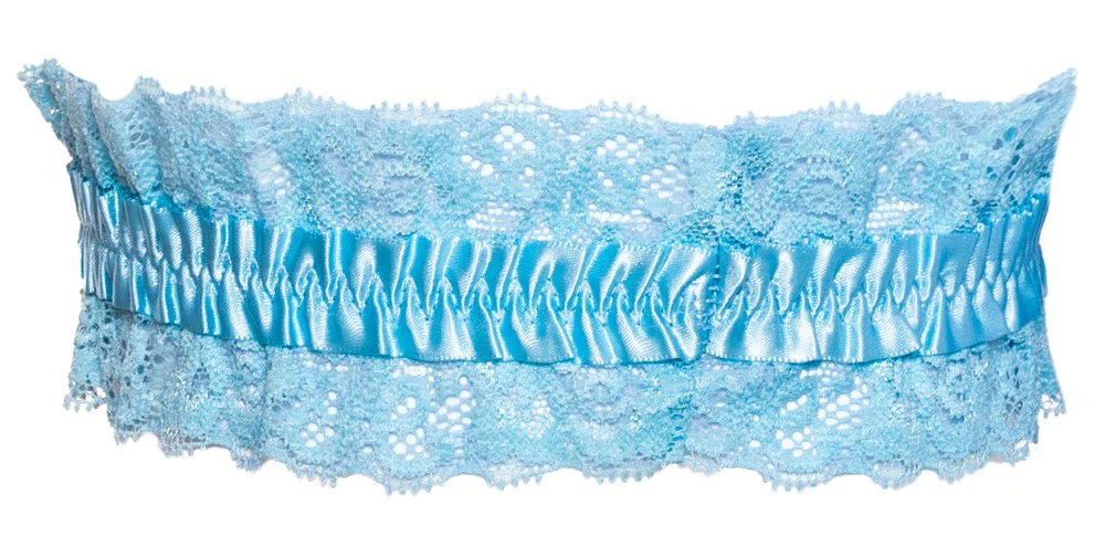 Light Blue Lace Garter - Image 3