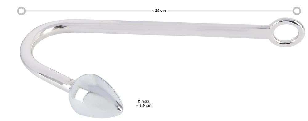 Metall Analkrok - 24 cm - Image 3