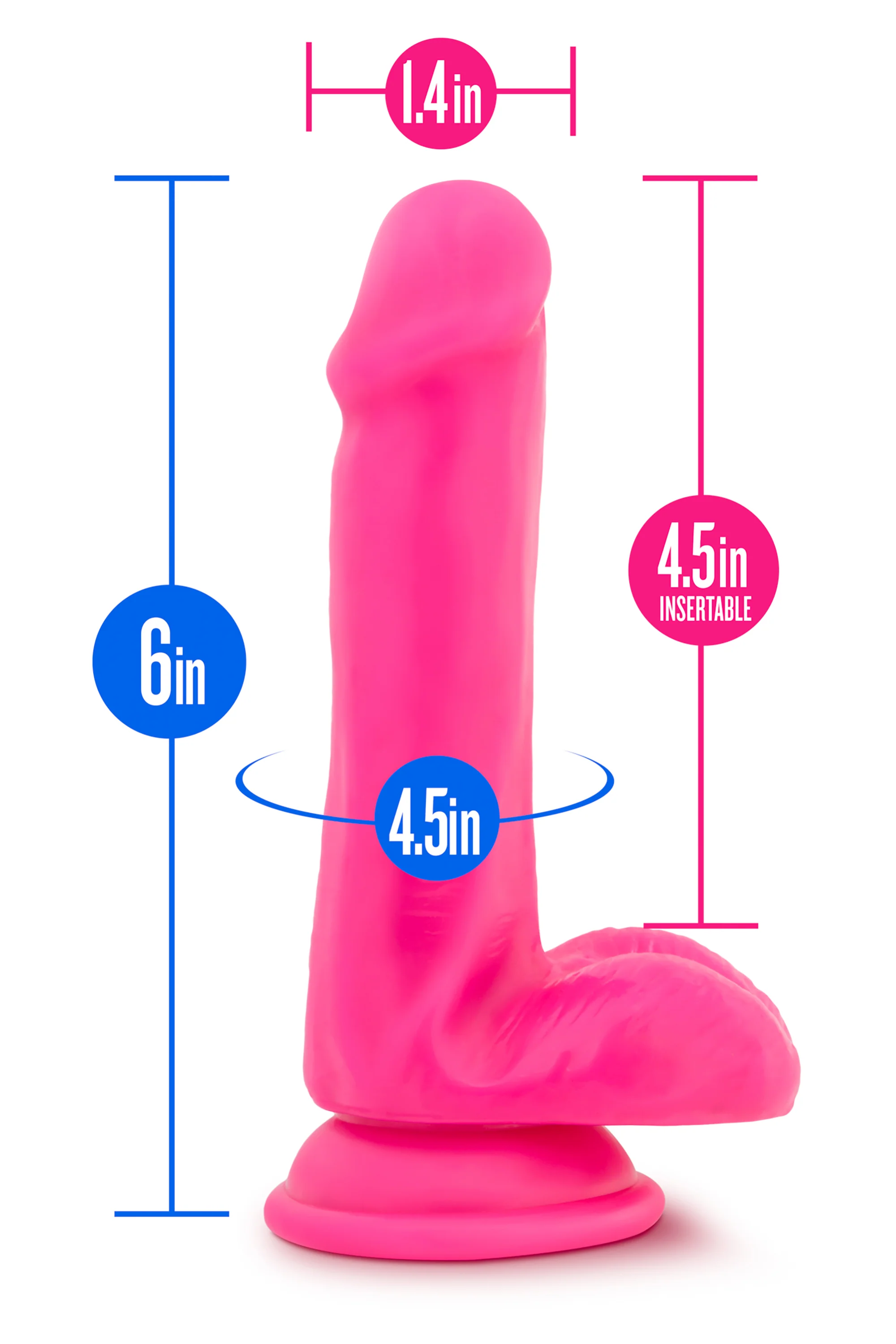 Neonrosa Dildo 15 cm Dual Density - Image 3
