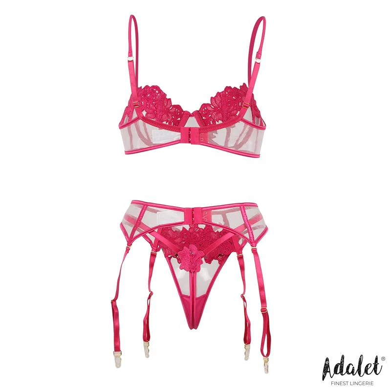 Nora Fuchsia Set med Garter - Image 3