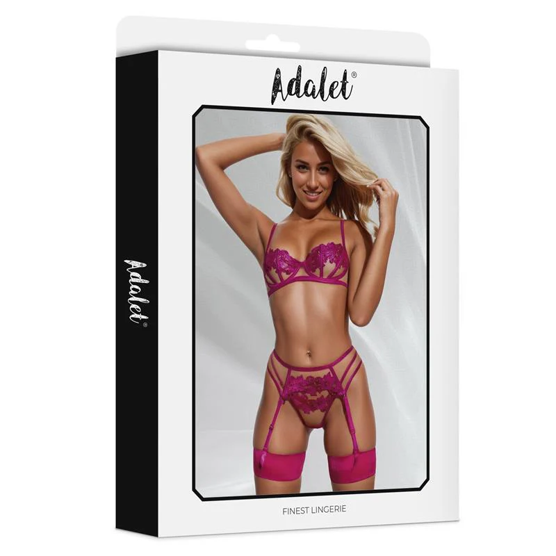 Nora Fuchsia Set med Garter - Image 4