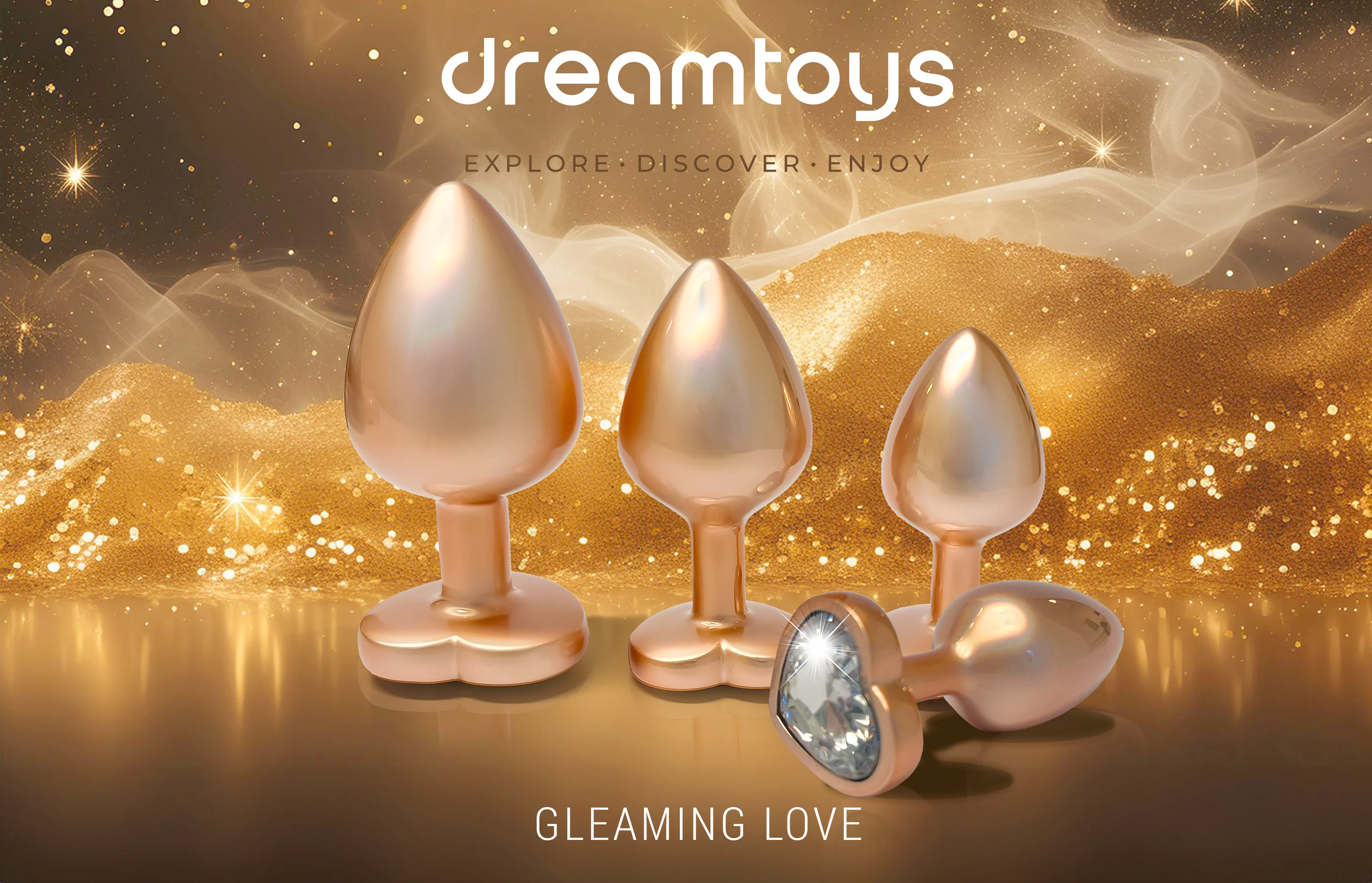 Pärlguld Buttplug Set 3-pack - Image 5