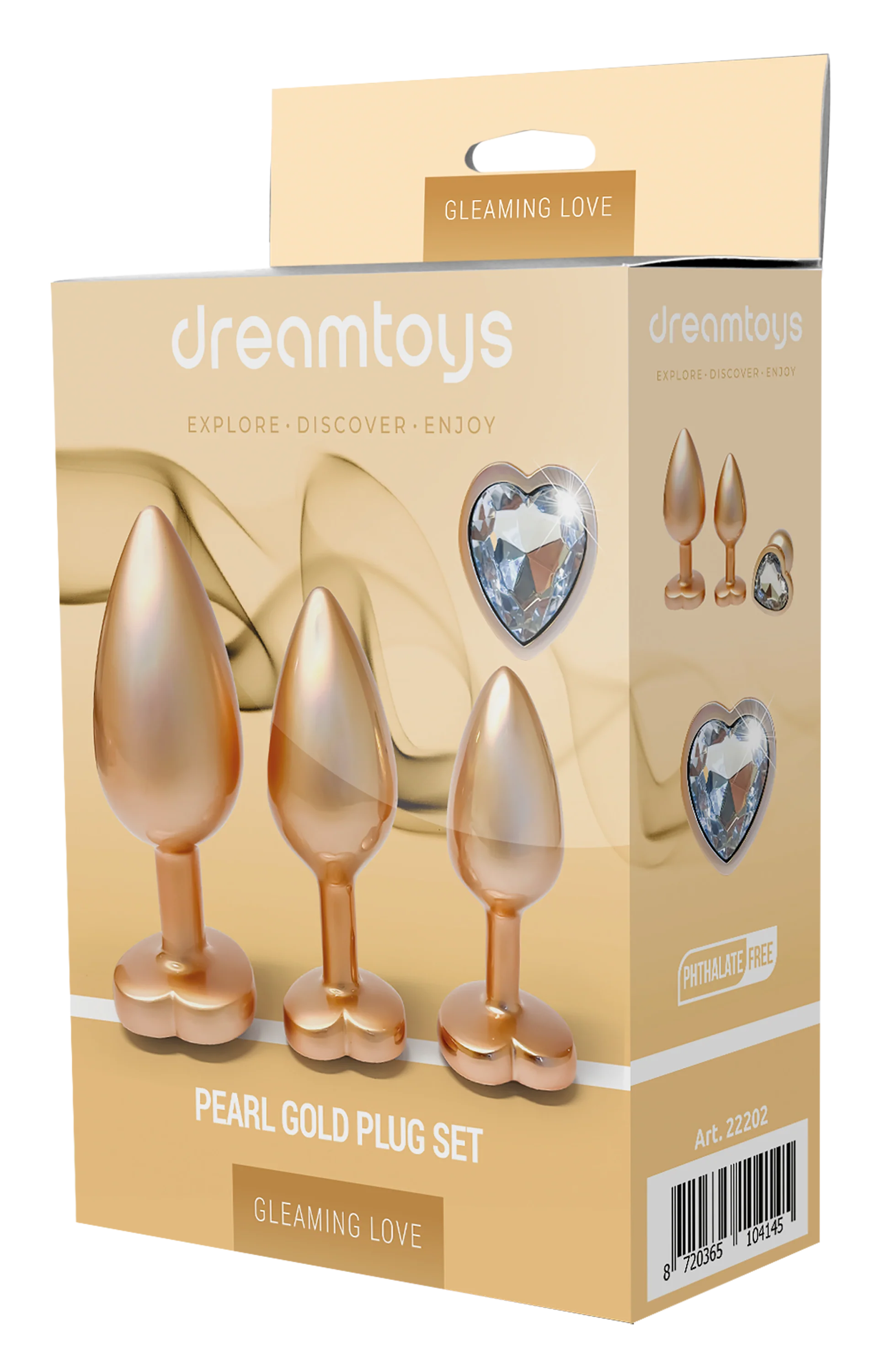 Pärlguld Buttplug Set 3-pack - Image 6