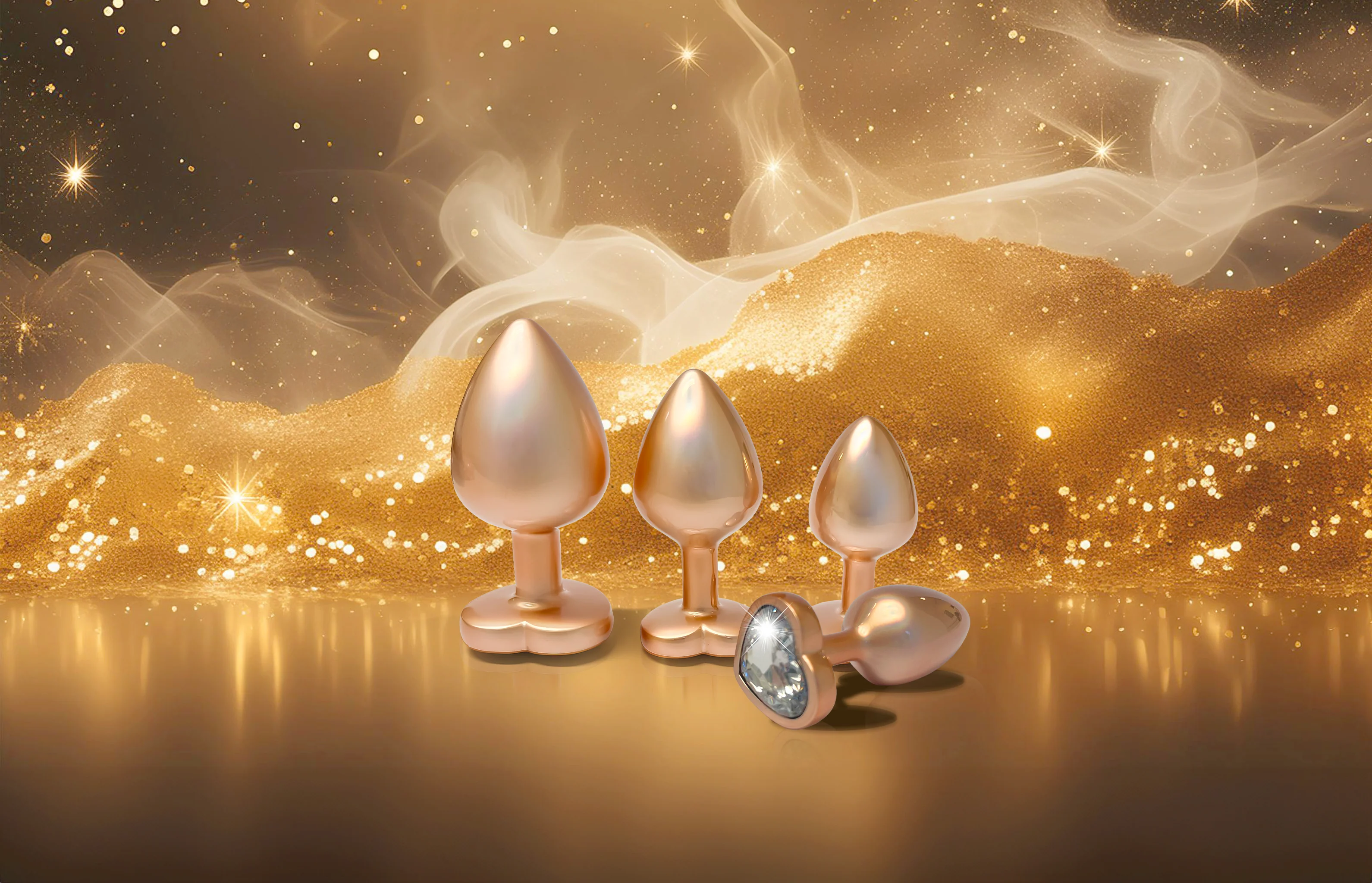 Pärlguld Buttplugg Small - Image 3