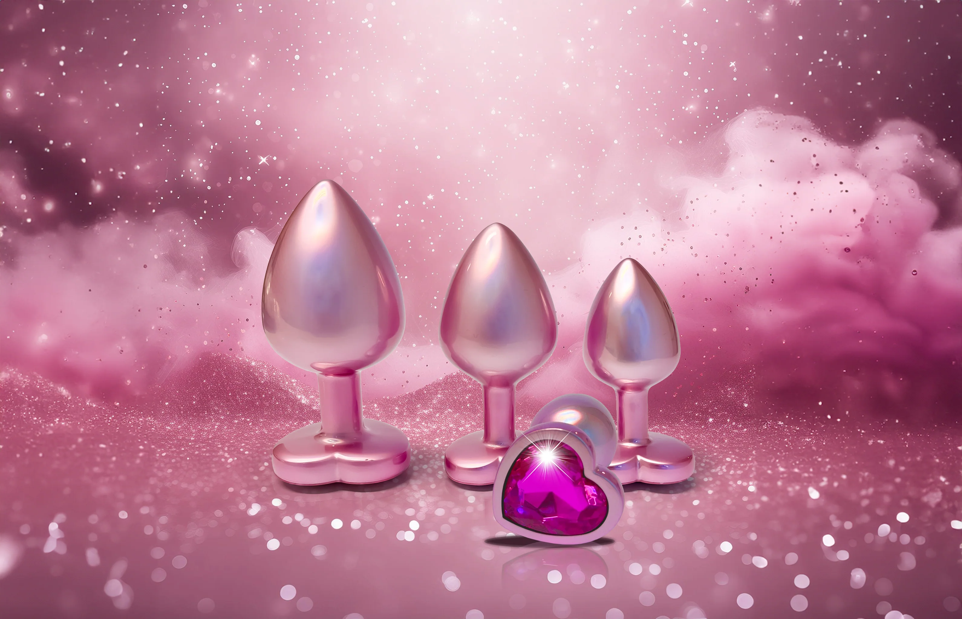 Pearl Pink Buttplugg Medium - Image 3