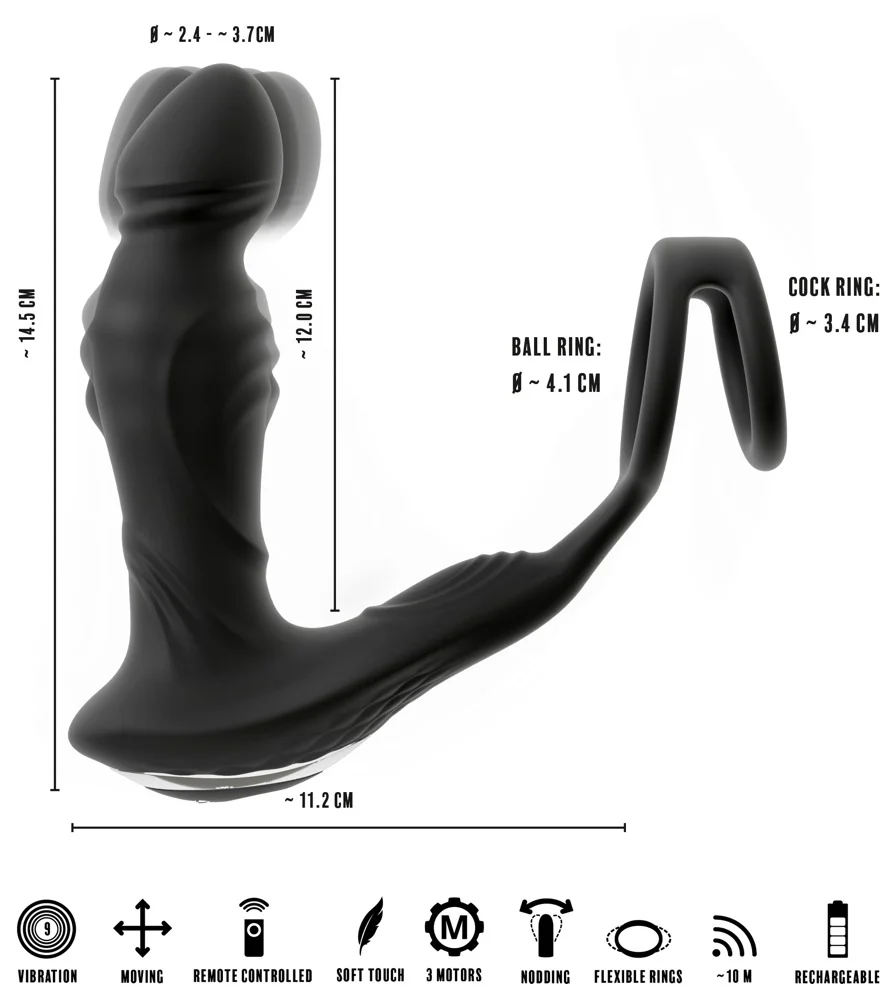 Prostatavibrator Med Fjärrkontroll Rebel - Image 5
