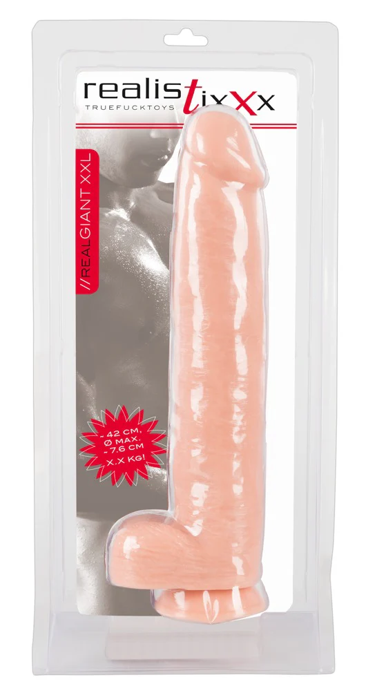 Realistisk Dildo Med Pung - 42 cm - Image 5