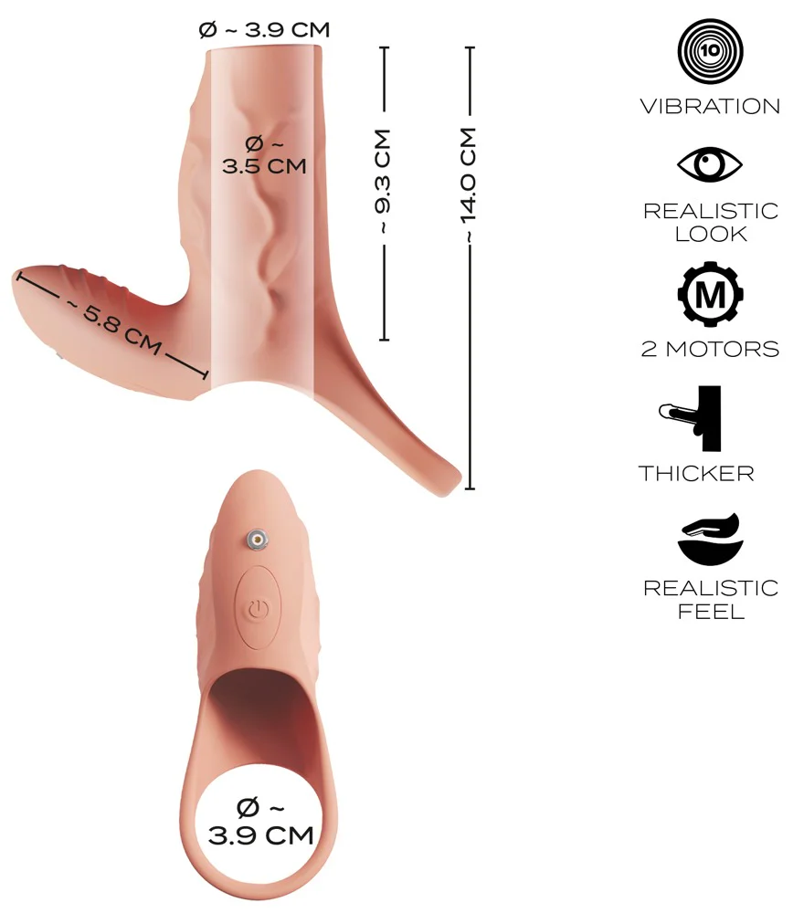 RealSleeve Penissleeve med Vibrator - Image 11