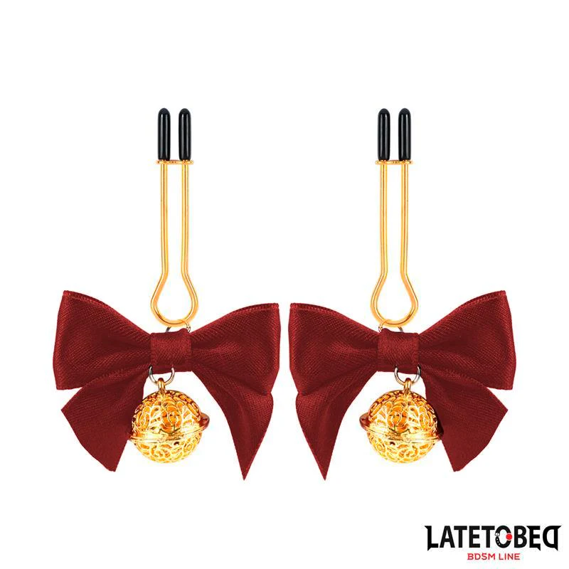 Red Bow Nipple Clamps