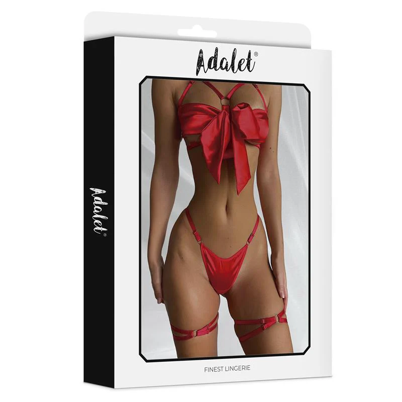 Riley Röd Rosett-Lingerieset - Image 4