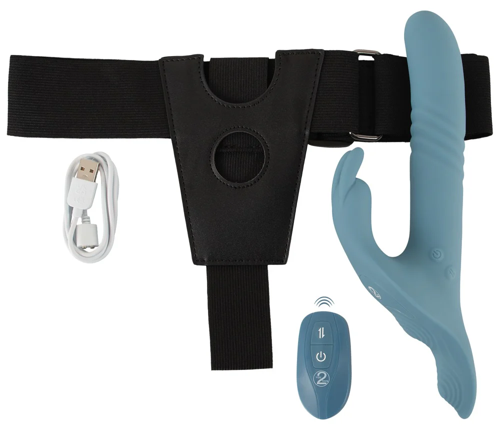 Strap-On med Thrusting Rabbitvibrator - Image 15
