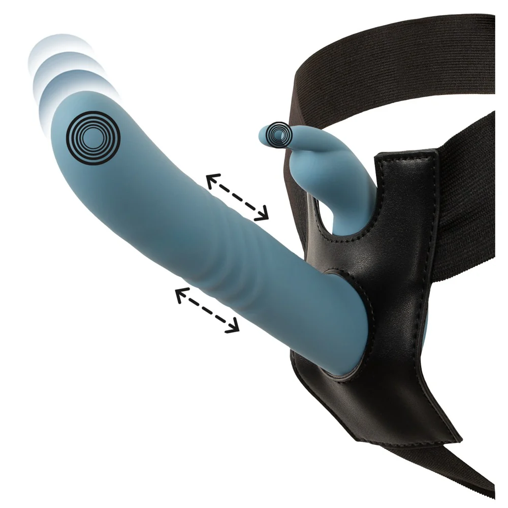 Strap-On med Thrusting Rabbitvibrator - Image 3